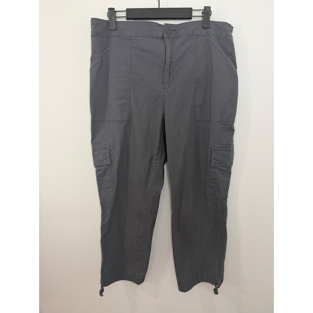 Social Standard by Sanctuary Womens XL Gray Cargo Pants Utility Crop XP0013R3R